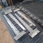 Huge Vintage Set Of 4 Stanley Steel Barn Door Strap Gate Iron Hinges 26.5". Fixed Price $379.00.