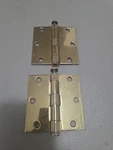 2 Count Hager Vintage Brass Door Hinges 1741 3.5" X 3" US10R P Square Corner. Fixed Price $10.00.