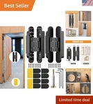 Invisible 6" Door Hinge 3 Way Adjustable Black Finish. Fixed Price $86.67.