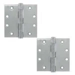 Deltana S45BBNU15 4.5" X Square Corner Ball Bearing Mortise Hinge Pair- 2. Fixed Price $35.00.