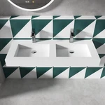 59'' Wall Mount Bathroom Sink Solid Surface Stone Resin Floating Vanity Top. Fixed Price $479.99.