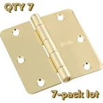 7-PACK National Hardware N830-209 Bright Brass 3-1/2" Door Hinges 1/4" Corner. Fixed Price $26.06.