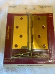 Brainerd Door Hinge Polished Solid Brass 4" (101MM) Square Corners W/ Screws. Fixed Price $100.00.