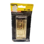 Nos Stanley #46-0816 3.5" 88MM Half Surface Hinge, CD815 Bright Brass. Fixed Price $8.99.