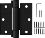 2 Pack Self Closing Door Hinges 3.5 Inch Matte Black Spring Loaded Auto Close. Fixed Price $25.91.