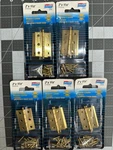 5-PACK Lot 2/PC (10 Hinges) National Hardware N261-768 Bright Brass Mini Ball 2". Fixed Price $31.88.