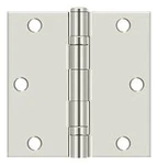 Deltana S35BB-R 3-1/2" X Ball Bearing Square Corner Hinge Nickel. Fixed Price $18.81.