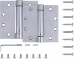 Stylever 2 Pack - 4.5X4.5 Brushed Satin Chrome Finish Self Closing Reversible. Fixed Price $47.23.