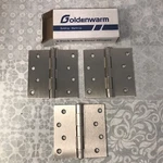 Goldenwarm 3 Pack Brushed Nickel Door Hinges 4 X Square Corners. Fixed Price $18.00.