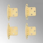 Solid Brass Semi-concealed Cabinet Door Hinges Pack Of 4. Fixed Price $42.99.