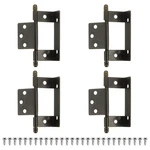 Uxcell 4PCS Cabinet Hinges Full Inset, 3.4X0.6INCH 87 16X 20MM, Bronze Tone. Fixed Price $21.24.