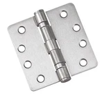 4 In. X Brushed Nickel Full Mortise Ball Bearing Butt Hinge With Removable. Fixed Price $22.50.