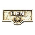 Switch Plate Tags "den" Name Signs Labels Lacquered Brass Renovators Supply. Fixed Price $14.99.
