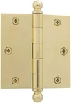 Nostalgic Warehouse 728348 3.5"BALL Tip Square Corners Door Hinge,polished Brass. Fixed Price $11.50.