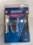 Schlage 1012 Pack Of Two 3.5" X Plain Bearing 1/4" Radius- Satin Nickel New. Fixed Price $7.00.