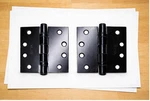 Emtek 4" X Steel Heavy Duty Ball Bearing Square Corner Hinges - Pair 94014US1. Fixed Price $22.99.