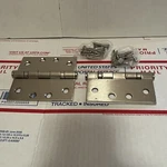 Set Of 2 - Emtek 4" X Steel Heavy Duty Ball Bearing Square Corner Hinges. Fixed Price $19.99.
