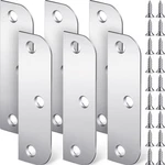 Lounsweer 6 Pcs Hinge Filler Plates 3.5 Inch With 5/8 Door Edge Silver. Fixed Price $14.26.
