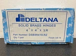Deltana X Solid Brass 1/4" Radius Corner Hinge - Pair Black. Fixed Price $34.64.