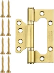 Uxcell 12PCS 4X3 Inch Door Hinges Non-mortise Noise Stainless Steel Gold. Fixed Price $38.76.