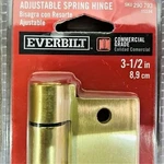 Everbilt Spring Hinge 3.5" Commercial Grade Adjustable Brass #290-793 Nip. Fixed Price $5.97.