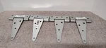 4 New Hillman Heavy Duty T-hinges / Silver Finish Galvanized 852570. (03). Fixed Price $17.99.