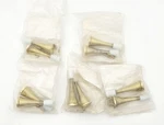 National N187-641 3" Spring Door Stops Brass Finish White Tip Lot Of 5-2 Packs. Fixed Price $15.50.