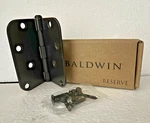 Baldwin Reserve Door Hinge - 4" 5/8" Venetian Bronze Radius Corner. Fixed Price $19.95.