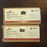 Design House Square Corner Steel Door Hinge Matte Black 4" 188987 (2-BOXES). Fixed Price $16.98.