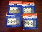 8 Ferum Utility Cabinet Hinges 2.5" Brass Set Of 4 Packages Nos Rust Resistant. Fixed Price $32.00.