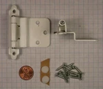 Harris #IP105-WE Cabinet Hinges, White Baked Enamel, Self-closing, 3/8" Offset. Fixed Price $5.95.