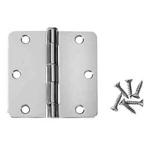 10 Pack Everbilt Residential 3.5 In. 1/4 Radius Chrome Door Hinges 28176. Fixed Price $36.00.