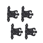 Black Strap Door Hinge 4.5" Wrought Iron Flush Mount With Screws Pack Of. Fixed Price $59.99.