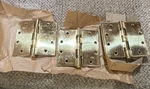 Parker Japan Polished Brass Mortise Door Hinges 4.5 Interior 3-PACK. Fixed Price $22.00.