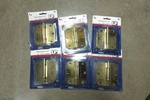 6- 3.5" X 1/2" Bearing Hinge 5/8" Corner Radius W/screws Brass Lawrence. Fixed Price $10.00.