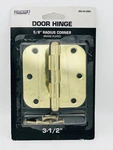 Brainerd 3.5" Interior Door Hinge - 5/8" Radius Corner Brass Plated. Fixed Price $6.00.