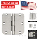 Durable 3.5-INCH Rounded Radius Door Hinges Satin Nickel 6-PACK Value Set. Fixed Price $38.99.
