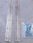 Lot Of 2! 1-1/4" X 72" Hinge Steel Nickel Continuous Full Surface Mount Pack. Fixed Price $42.49.