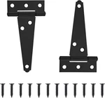 4" Inch T-strap Heavy Duty Shed Door Hinges Gate Black Tee Wr. Fixed Price $19.99.