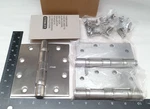 (3) 5" Hinges Stanley Ball Bearing 5X4.5 FBB191 Nrp Sts Machn Wood Stainless Nos. Fixed Price $19.95.