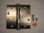 Taco #SS-TBB179-(4-1/2 X 4-1/2)" Steel Door Hinge, Satin Stainless,with Screws. Fixed Price $19.95.