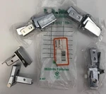 Hillman Fastener 890222 4 Pairs Chrome Overlay Glass Door Hinges. Fixed Price $10.00.