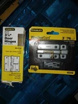 Stanley 3" Barrel Bolt 75-7955 Galvanized/ 4PC 09-2100 1/2" Brass Door Hinges. Fixed Price $19.99.