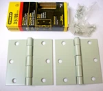 8PK Stanley Square Corners 3.5 Inch Residential Door Hinges Primer Coat S821-215. Fixed Price $36.00.