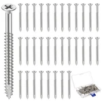 50 Pack Satin Nickel Wood Screws #9 Extra Long Heavy-duty Hinge For Doors. Fixed Price $15.75.