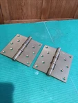 Vintage Pair (2) Stanley U.s.a. 5" X Solid Brass Door Hinges BB241. Fixed Price $49.95.