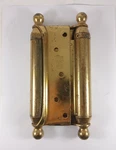Antique Bommer's Brass Double Action Spring Door Hinge, 8.75" X 4.25". Fixed Price $75.00.