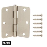 24-PACK 3-1/2 In. X 1/4 Radius Satin Nickel Butt Door Hinge Value. Fixed Price $48.99.