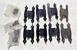 8 Vintage Hammered Black Colonial Style Hinges 3 " Offset Cabinet Door. Fixed Price $16.00.