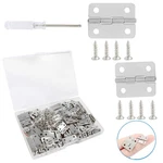Biaungdo Metal Mini Hinges, 180 Degree Rotation 2 SIZE,80PCS, Silver. Fixed Price $8.41.